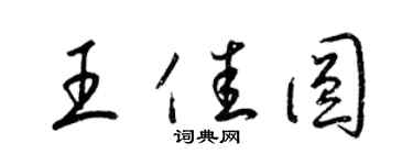 梁锦英王佳圆草书个性签名怎么写