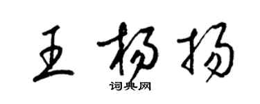 梁锦英王杨扬草书个性签名怎么写
