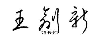 梁锦英王创新草书个性签名怎么写