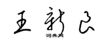 梁锦英王新良草书个性签名怎么写