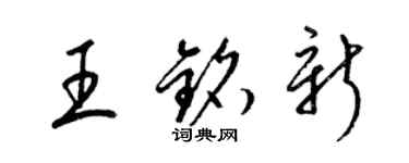 梁锦英王铭新草书个性签名怎么写
