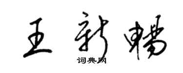 梁锦英王新畅草书个性签名怎么写
