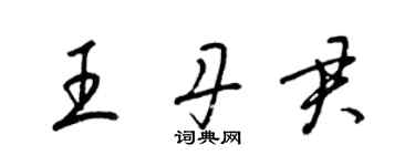 梁锦英王丹君草书个性签名怎么写