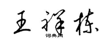 梁锦英王祥栋草书个性签名怎么写