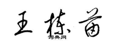 梁锦英王栋苗草书个性签名怎么写