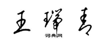 梁锦英王瑞青草书个性签名怎么写