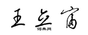 梁锦英王立富草书个性签名怎么写