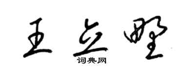 梁锦英王立野草书个性签名怎么写