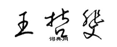 梁锦英王哲斐草书个性签名怎么写
