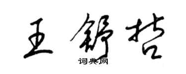 梁锦英王舒哲草书个性签名怎么写