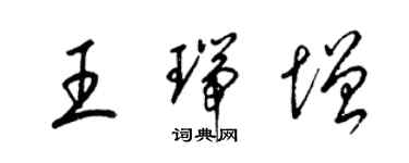 梁锦英王瑞增草书个性签名怎么写