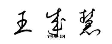 梁锦英王成慧草书个性签名怎么写