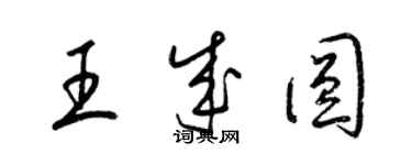 梁锦英王成圆草书个性签名怎么写