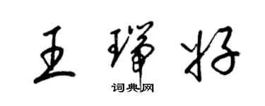 梁锦英王瑞好草书个性签名怎么写