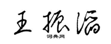 梁锦英王振滔草书个性签名怎么写