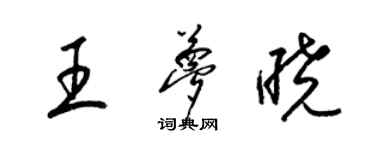 梁锦英王梦晓草书个性签名怎么写