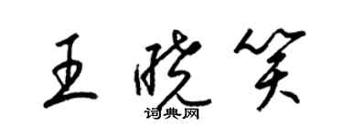 梁锦英王晓笑草书个性签名怎么写