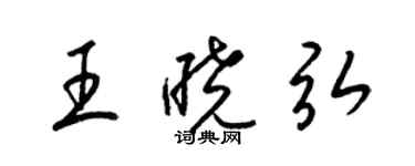 梁锦英王晓弘草书个性签名怎么写