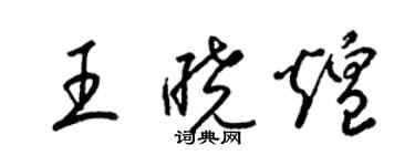梁锦英王晓煌草书个性签名怎么写