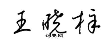 梁锦英王晓梓草书个性签名怎么写