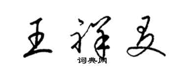 梁锦英王祥友草书个性签名怎么写