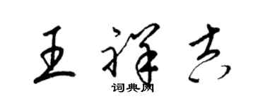梁锦英王祥吉草书个性签名怎么写