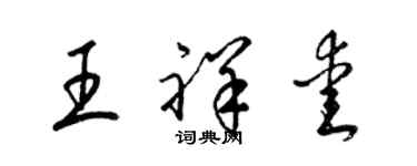 梁锦英王祥爱草书个性签名怎么写