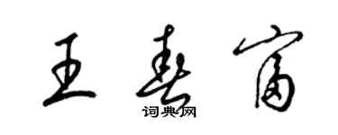 梁锦英王春富草书个性签名怎么写