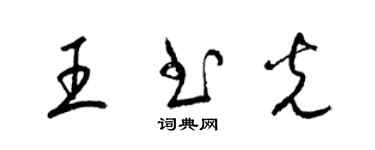 梁锦英王书光草书个性签名怎么写