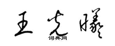 梁锦英王光曦草书个性签名怎么写