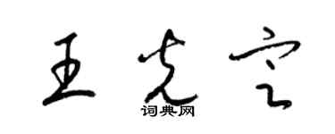 梁锦英王光定草书个性签名怎么写