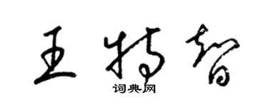 梁锦英王特智草书个性签名怎么写