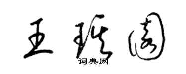 梁锦英王琪园草书个性签名怎么写