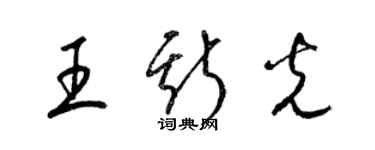 梁锦英王斯光草书个性签名怎么写