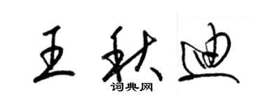梁锦英王秋迪草书个性签名怎么写