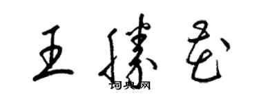 梁锦英王胜花草书个性签名怎么写