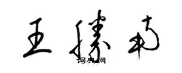 梁锦英王胜南草书个性签名怎么写