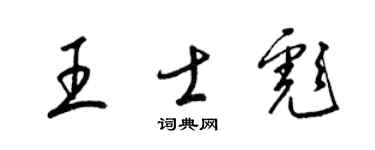 梁锦英王士彪草书个性签名怎么写