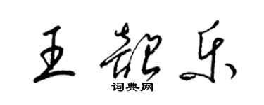 梁锦英王韶乐草书个性签名怎么写