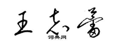 梁锦英王志蕾草书个性签名怎么写