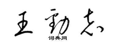 梁锦英王劲志草书个性签名怎么写