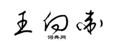 梁锦英王向卫草书个性签名怎么写