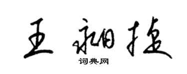 梁锦英王昶捷草书个性签名怎么写