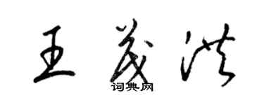 梁锦英王茂洪草书个性签名怎么写