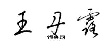 梁锦英王丹露草书个性签名怎么写