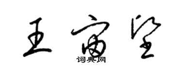 梁锦英王宙坚草书个性签名怎么写