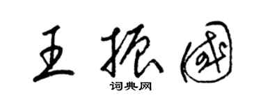 梁锦英王振国草书个性签名怎么写