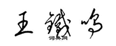 梁锦英王铁鸣草书个性签名怎么写