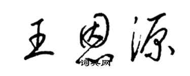 梁锦英王恩源草书个性签名怎么写
