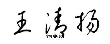 梁锦英王清扬草书个性签名怎么写